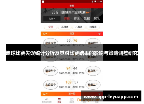 篮球比赛失误统计分析及其对比赛结果的影响与策略调整研究